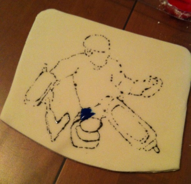 2014-01-09 hockey goalie cake plaque step 2