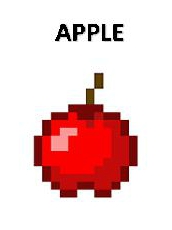 red apple 3inby225in