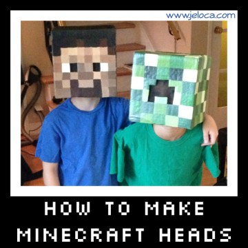 how to make minecraft steve and creeper heads