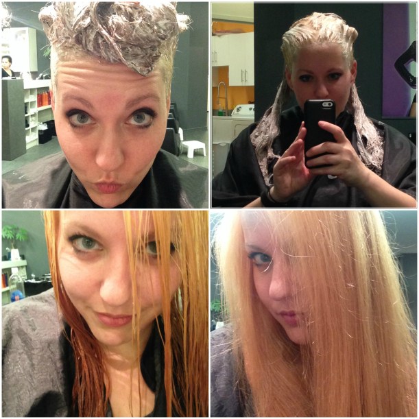 step 1 blonde collage