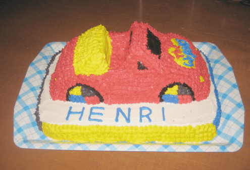 the wiggles big red car cake 02