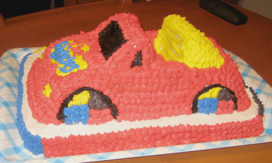 the wiggles big red car cake 05