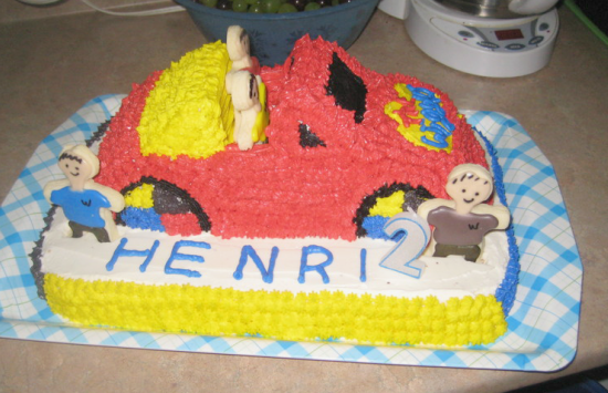 the wiggles big red car cake 06