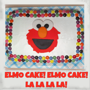 elmo cake square